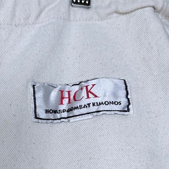 Howard Combat Kimonos HCK Martial Arts Pants Size 4 Unbleached Canvas Waist Tie - Picture 2 of 4